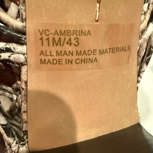 Vince Camuto Ambriana Ankle Sandal Boot Snakeskin Size 11 - Picture 4 of 5
